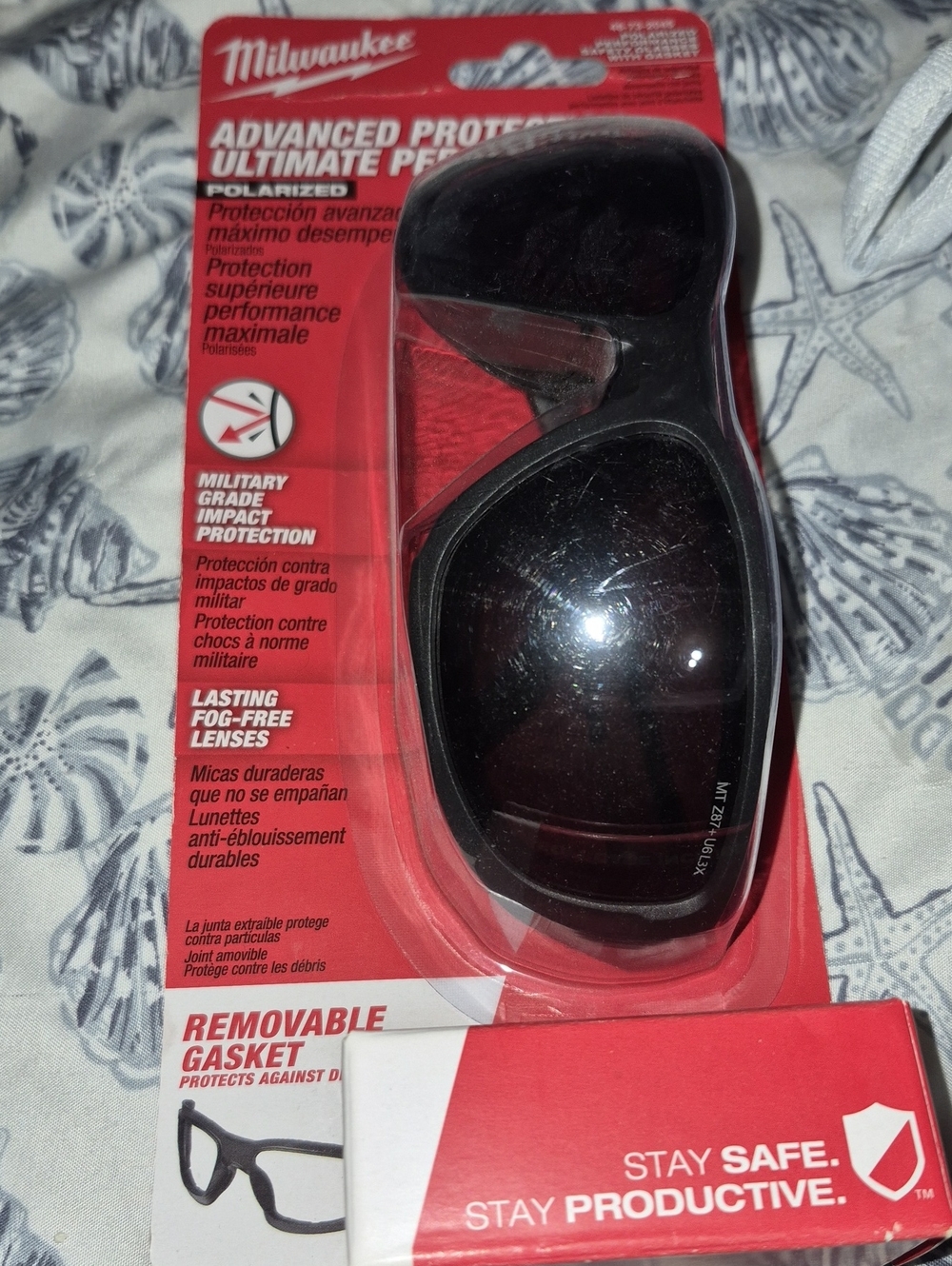 Milwaukee Black Protective Safety Glasses - Polarized Impact Resistant